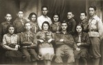 Members of Hanoar Hatzioni in Bedzin.

Szmulek Lustiger is on the top row, second from the left.