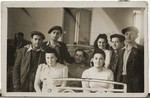 Members of Kibbutz Magshimim visit a friend in the hospital.