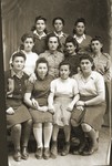 Members of Kibbutz Magshimim in Bedzin, Poland.

Esther Urman is in the middle row, second from the right.