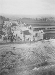 View of the "Russian camp" at Mauthausen soon after the liberation.