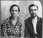 Portrait of Yuda Koen and his wife, Rekula.  Yuda was a broommaker.