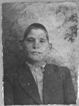 Portrait of Mordechai Koen,son of Benzion Koen.  He was a student.