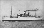 Picture postcard of the SS Sinaia, one of the ships of the Compagnie Francaise de Navigation a Vapeur Cyprien Fabre & Compagnie line that sailed between Marseilles and destinations in North and South America.