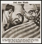 Caricature on the front page of the Nazi publication, Der Stuermer, depicting the Jew as the hater of all non-Jews.