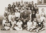Class portrait of first grade students at a public school in Klobuck.