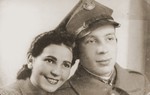 Engagement photo of Zofia Zajd and Jakub Berkowitz, taken one year before their marriage.