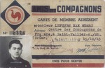 False membership card in the Vichy paramilitary youth organization, Compagnons de France that belonged to Leo Bretholz, an Austrian Jew living in hiding under the name of Max Lefevre.