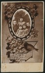 A Jewish New Years card with a photograph of five young children.