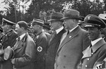 Adolf Hitler attends the opening of the autobahn route between Frankfurt and Darmstadt.