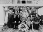 Polish-Jewish refugees aboard the Hae Maru en route to Vancouver, Canada from Japan.