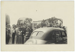 Hungarian Jewish female survivors prepare to depart for Switzerland.
