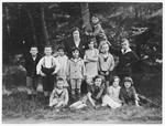 Children from a religious school in Bremen enjoy an outing in the woods.