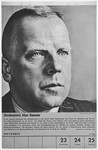Portrait of Reichsleiter Max Amann.

One of a collection of portraits included in a 1939 calendar of Nazi officials.