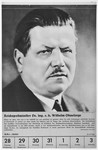 Portrait of Reichspostminister Wilhelm Ohnesorge.