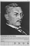 Portrait of Reichsminister Franz Guertner.

One of a collection of portraits included in a 1939 calendar of Nazi officials.