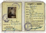 Identification card issued to the Jewish DP child Horst Taucher indicating that he was a victim of fascism.