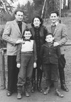 Portrait of the Laufer/David family in the Rochel-Eschenstruth DP camp.