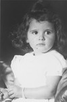 Portrait of Elizabeth Reiss, a Jewish child who during the German occupation of Holland, was placed in hiding.