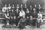 Lotte Gottfried with her classmates at the Hoffmann gymnasium in Czernowitz.