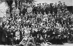 Group portrait of students from the Yiddish school in Riga.
