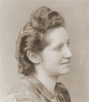 Portrait of Milly Cahen, a young Jewish woman from Luxembourg who was interned in Rivesaltes with Leo Bretholz after being turned back at the Swiss border.