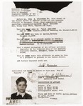 An affidavit issued to Ralf Harpuder by the American Consulate in Shanghai, that was to serve in lieu of a passport for the purpose of his travel to the United States.