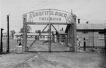The entrance gate to the Trzebinia sub-camp of Auschwitz.