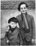 Portrait of two Jewish brothers a few weeks after their release from the Rivesaltes internment camp.
