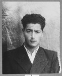 Portrait of Isak Albocher, son of Yuda Albocher.  He was a student.