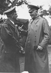Hitler in conversation with Field Marshall Werner von Blomberg.