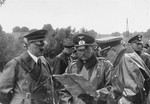 Hitler at maneuvers with Freiherr von Fritsch and Col.