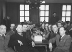 A meeting of the Central Committee of the Liberated Jews in the US Zone of Germany.