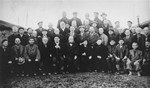 Group portrait of Jewish inmates in the Gurs internment camp.