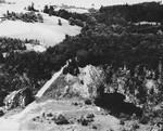 View of the Wiener Graben quarry and stone "stairs of death" (Todesstiege) at the Mauthausen concentration camp.