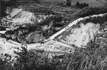 View of the Wiener Graben quarry at the Mauthausen concentration camp after the liberation.