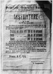 Announcement in Romanian issued by the Mayor of Roman, Food Distribution Service on November 28, 1942, regarding the distribution of sugar.