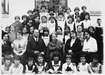 Group portrait of teachers and students at an elementary school for girls in Kolbuszowa.