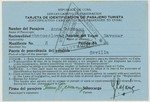 Identification papers issued to Anna Bermann allowing her to enter Cuba as a tourist.