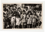 Group portrait of Jewish children in Lisbon where they are waiting to immigrate to the United States.