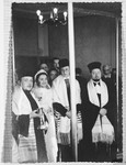 Rabbi Riccardo Pacifici officiates at the wedding of Regina and Guido Sacerdoti.