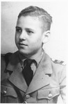 Portrait of Gerhard Rieche, a member of the Hitler Youth from Peine, who shared a room with Solly Perel while he living in hiding in the Hitler Youth academy in Braunschweig.