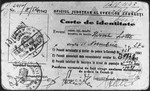 Identification card issued to Lotte Gottfried Hirsch by the Czernowitz County Office of Jewish Affairs,  authorizing her to remain in Czernowitz.
