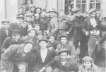Group portrait of students in the Yeshiva Beth Joseph in the Zeilsheim displaced persons' camp.