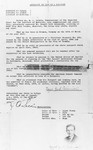 Affidavit in lieu of a passport issued to Gerd Zwienicki by the Commissioner of the Superior Court for the District of Montreal, attesting that he had arrived from Germany in 1939 on a stateless passport.