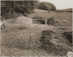 View of the mass grave near Hirzenhain from which the bodies of 87 prisoners were exhumed.