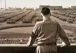 Adolf Hitler addresses a rally of the SA.