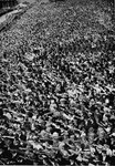 Aerial view of a mass rally in support of the annexation of the Saar by the German Reich.
