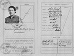 Passport of Erna Gerson (later Gottschalk).