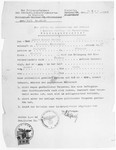Police certificate attesting to the fact that Alfred Büchler had not committed any crimes that would preclude his emigration.