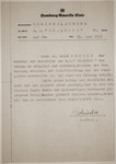 Affidavit from the captain of the St. Louis, Gustav Schroeder, certifying that Ernst Vendig was a member of the passenger's committee, and that he played a crucial role keeping order and reducing panic during the return voyage.